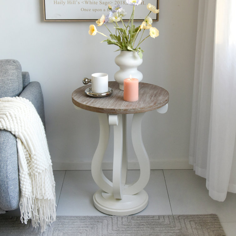 Ophelia & Co. Baina 24'' Tall Pedestal End Table Wayfair